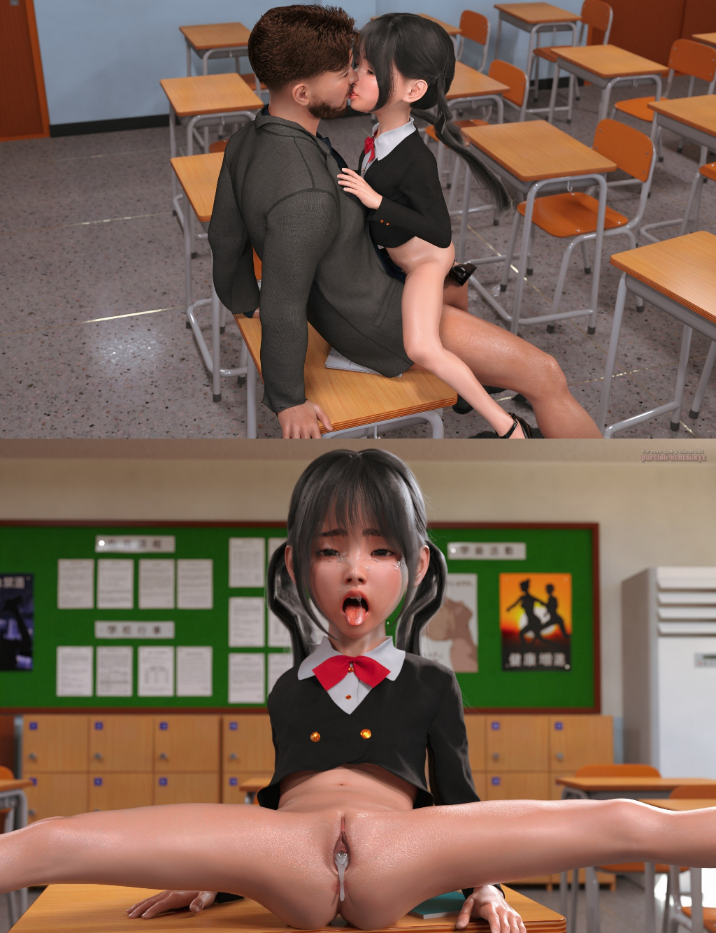 little asian girl fucks with teacher in class after class 3d