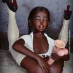 black loli schoolgirl masturbated dildo 3d