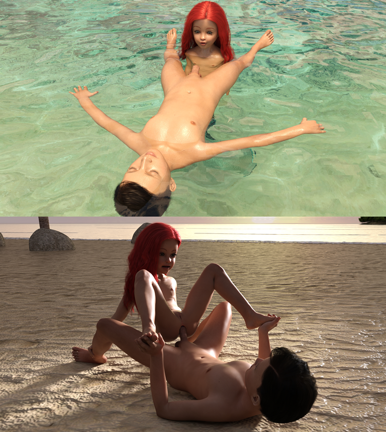 Naked Little Mermaid Fucks With A Boy On The Beach 3d shotaloli
