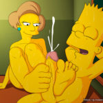 Bart and Edna Krabappel fuck footjob
