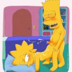 Bart and Lisa fuck at night in Lisa's room brother cums on sister's back hentai shotacon lolicon