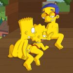 Bart and Milhouse fuck naked Lisa Simpson in a tree house hentai orgy