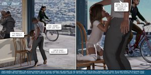daughter sucks dad's dick in front of passers-by David and Ella new series comics 3d