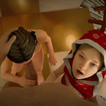 Sarah and Teen Lara Croft suck Santa's cock uncensored KDE